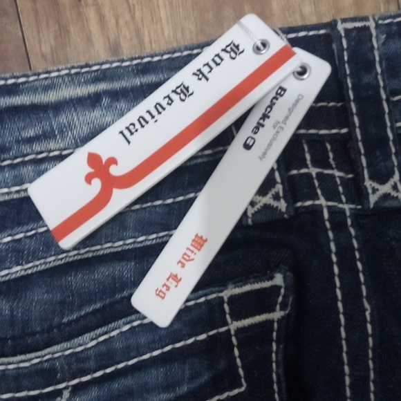 Rock Revival NWT Women's 28 Scarlet Wide Leg Embellished Rhinestones - Picture 7 of 9